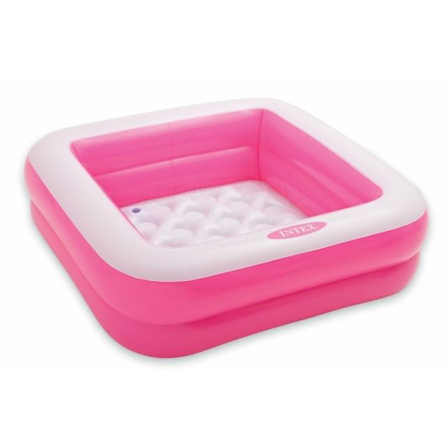 Intex 57100 Bazénik s nafukovacím dnom 85 x 85 x 23 cm ružový