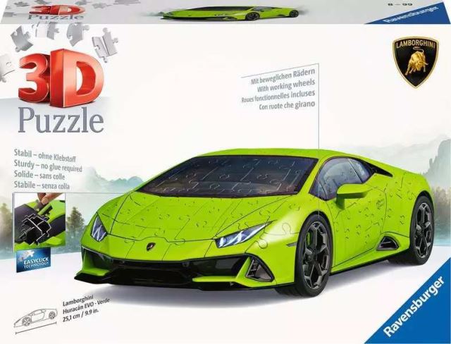 Ravensburger 11559 Puzzle 3D Lamborghini Huracan Evo zelené 156 dielikov
