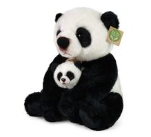 Eco-friendly plyšová panda s mláďaťom 27 cm