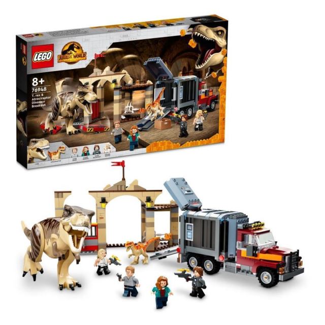 LEGO Jurassic World 76948 Únik T-rexa a atrociraptora