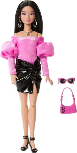 Mattel Barbie® DELUXE STYLE Modelka v tope s odhalenými ramenami a sukňu, JJN76