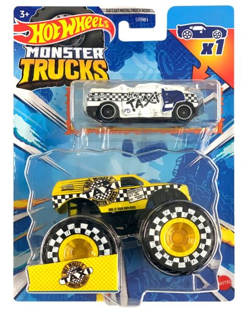 Hot Wheels® Monster Trucks s angličákem TAXI, Mattel HKM07