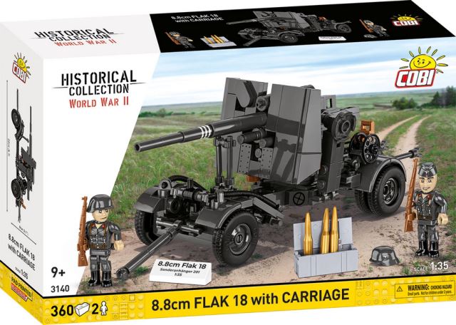 Cobi 3140 II WW 8,8 cm Flak 18 s lafetou, 1:35, 360 k, 2 f
