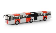 Kovový kĺbový autobus PID Praha červený 18 cm (2)