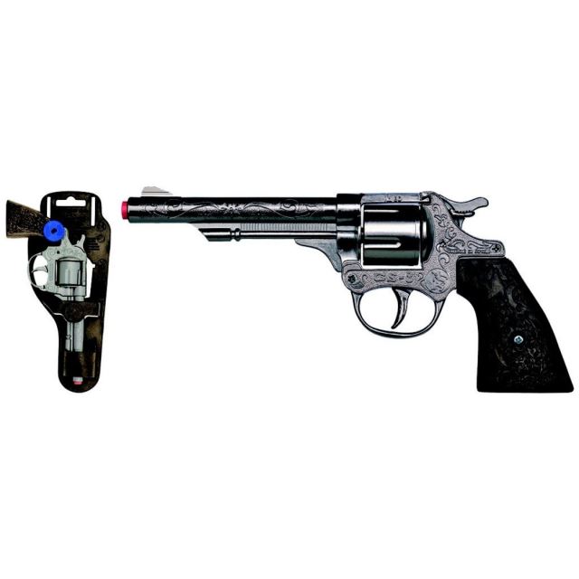 Gonher 3080 Revolver kovbojský stříbrný kovový 8 ran