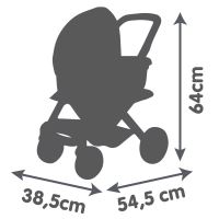 SMOBY Kombinovaný kočík Maxi Cosi pre bábiky svetlo ružový (12)