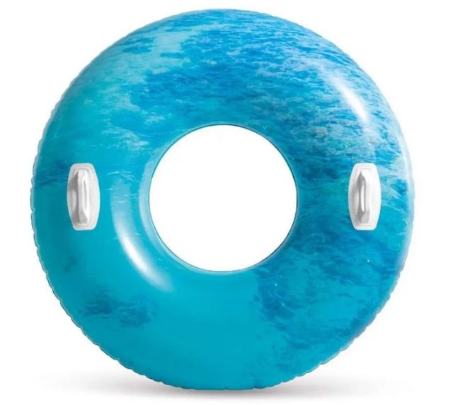 Intex 56267 Kruh plávací s úchytmi Vlny modrý