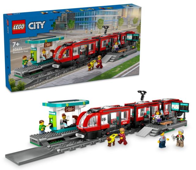 LEGO® City 60423 Električka a zastávka v centre mesta