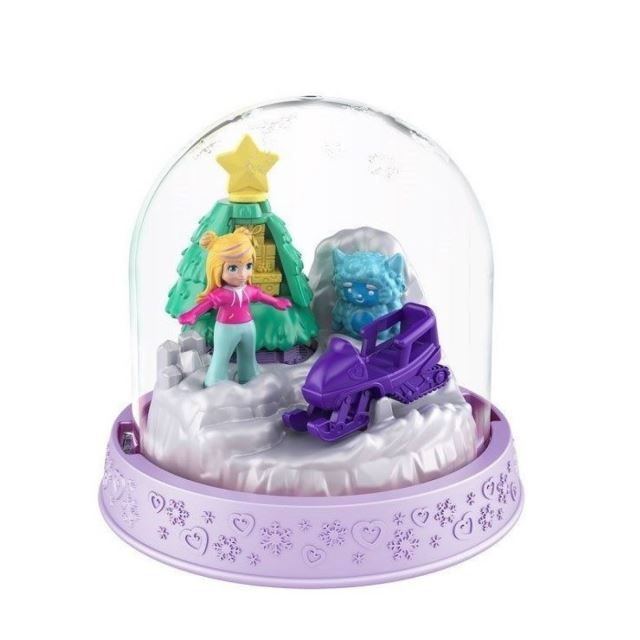 Polly Pocket Sněhová koule fialková, Mattel GNG69