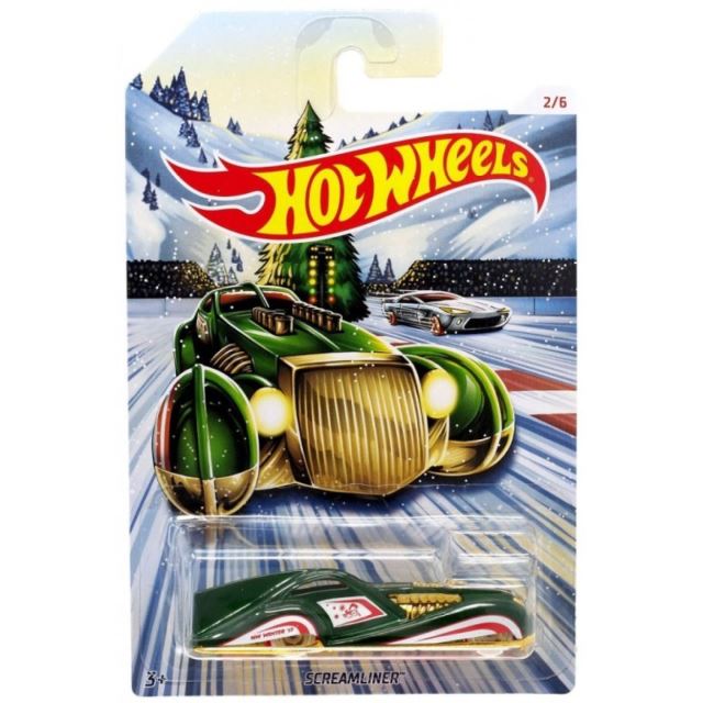 Hot Wheels Kovová autíčka Holiday Hot Rods Screamliner, Mattel GBC62