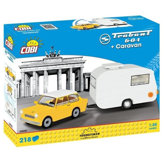 COBI 24590 Youngtimer – TRABANT 601 DDR s karavanem COBI