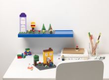 LEGO® polička na vystavenie stavebníc - modrá (6)