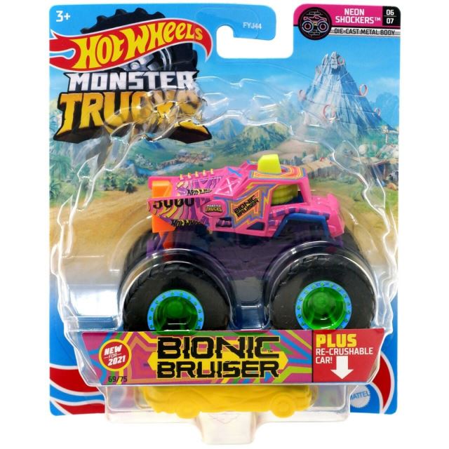 Hot Wheels® Monster Trucks Kaskadérské kousky Bionic Bruiser, Mattel GTH90