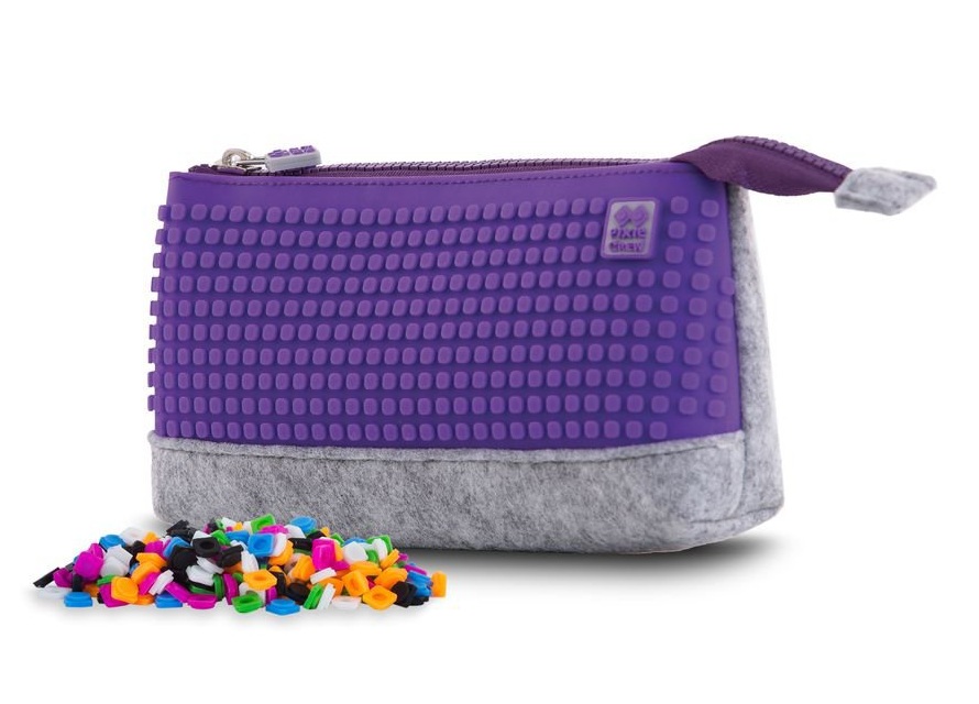 Pixie crew velké pouzdro šedá/fialová