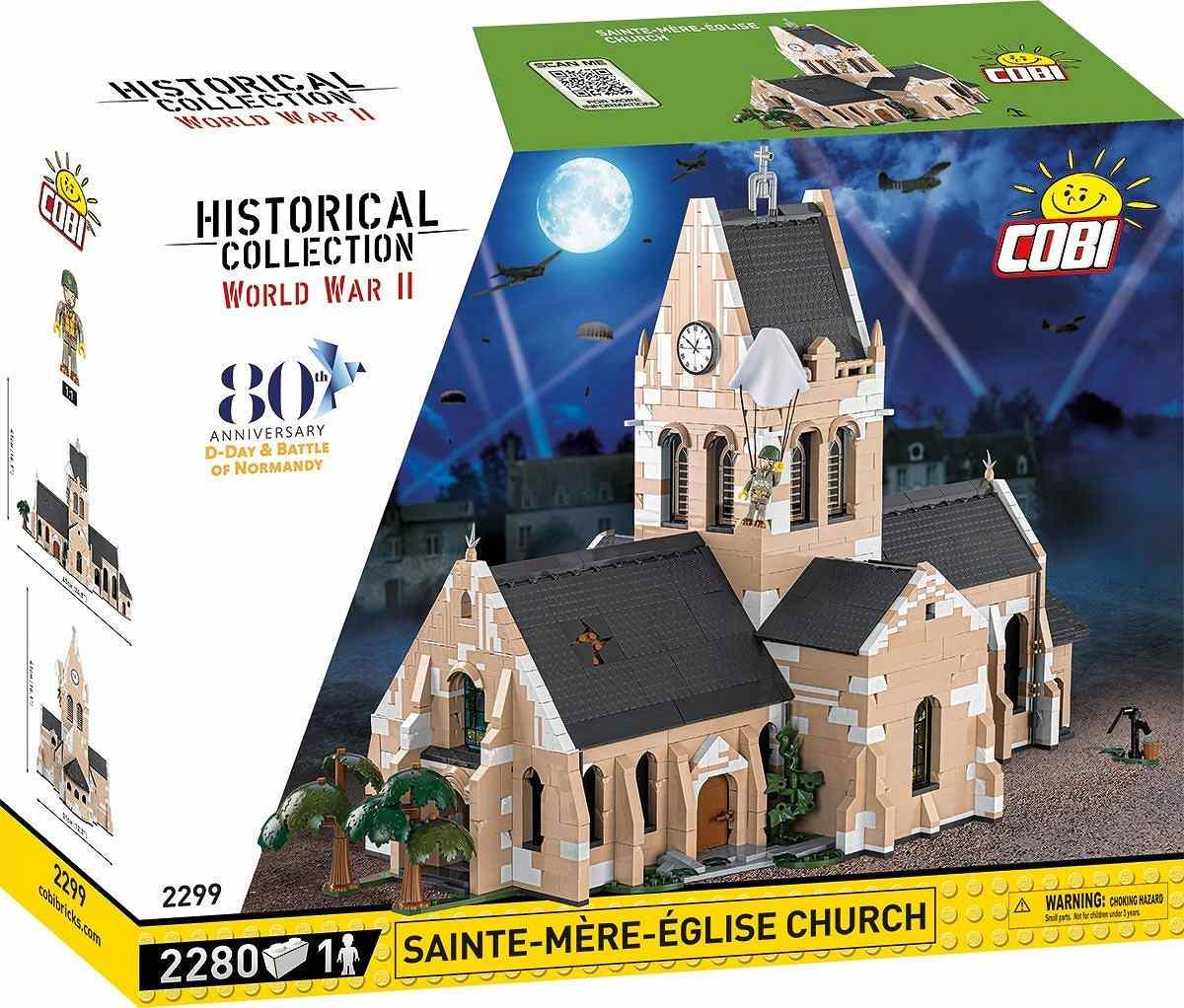 Cobi 2299 francouzský kostel sainte-mere-église den d 1944