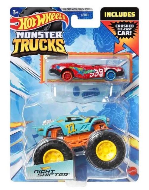 Hot Wheels® Monster Trucks s angličákom NIGHT SHIFTER, Mattel HKM18