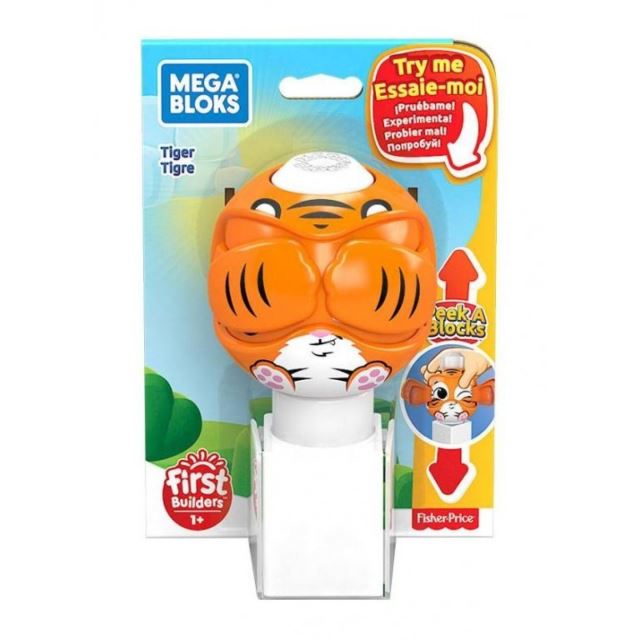 Mega Bloks Peek a Blocks Tygr, Mattel GKX48