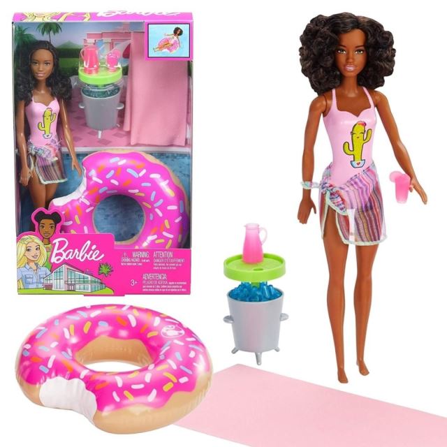 Mattel Barbie panenka brunetka a párty u bazénu, GHT21