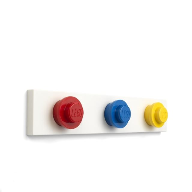LEGO® Věšák na zeď, 3 ks - červená, modrá, žlutá