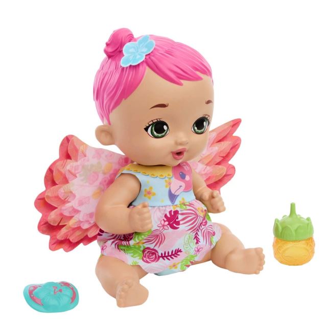 Mattel My Garden Baby™ Miminko plameňák s růžovými vlásky HPD12