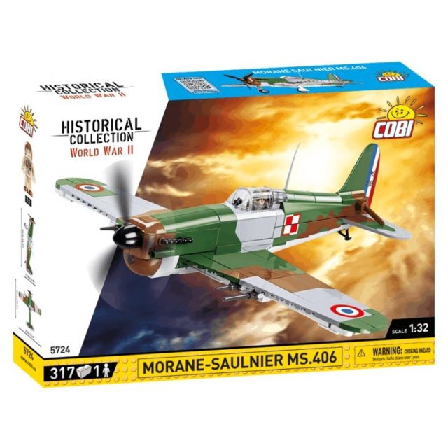 COBI 5724 World War II Francúzske stíhacie lietadlo Morane Saulnier MS.406