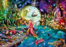 Ravensburger 01577 Puzzle Tajomný poklad morskej panny 1000 dielikov (1)