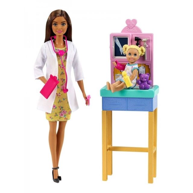 Barbie Povolání herní set Dětská doktorka brunetka, Mattel GTN52