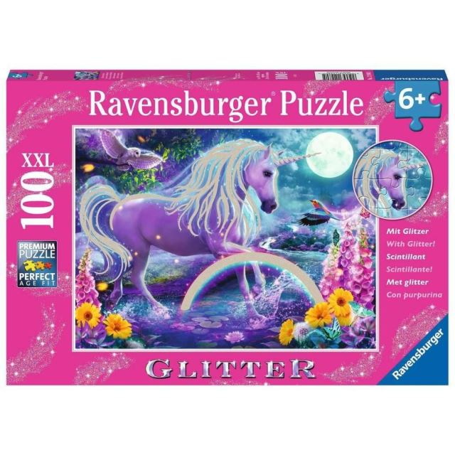 Ravensburger 12980 Puzzle Zářící jednorožec XXL 100 dílků