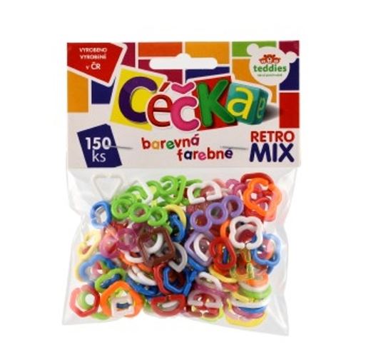 Céčka farebná retro mix 150 ks