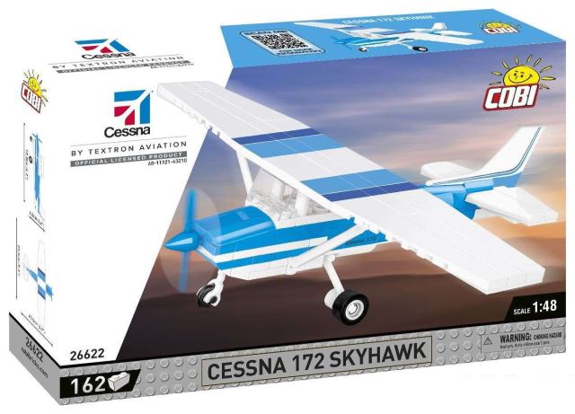 Cobi 26622 Cessna 172 Skyhawk bielo-modrá, 1:48