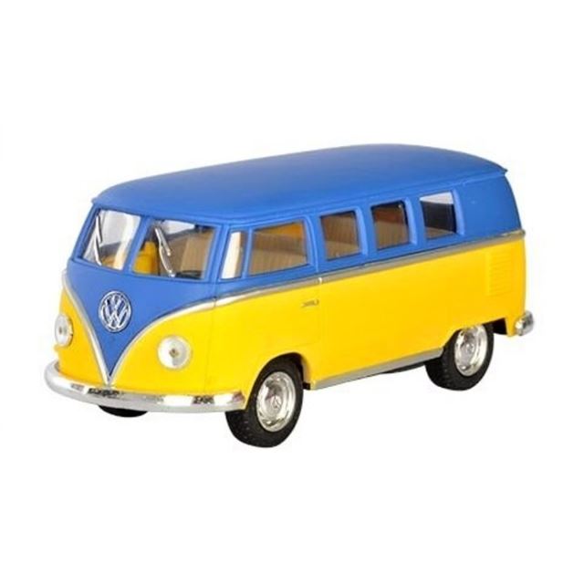 Model Kinsmart Volkswagen Classical bus 1:32, modrožlutý