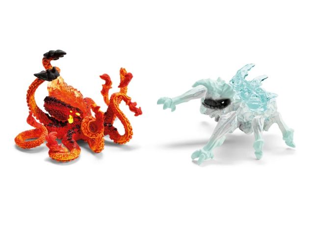 Schleich 70826 ELDRADOR® CREATURES Ledový brouk vs. Ohnivý kraken