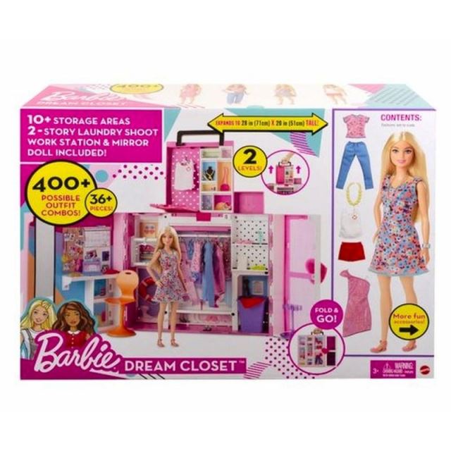 Mattel Barbie® Módní šatník snů s panenkou, HGX57