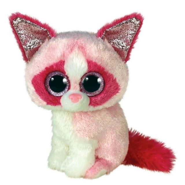 TY Plyšová kočka růžová MAI s velkýma očima 15cm
