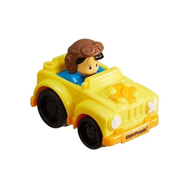 Little People mini autíčko Koby ve žlutém autě, Fisher Price BHV04