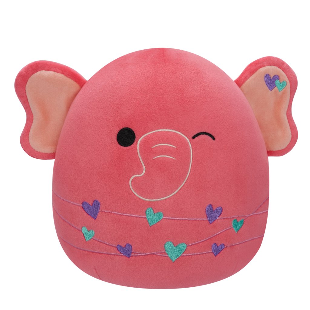 Squishmallows růžový slon - kyla, 13 cm