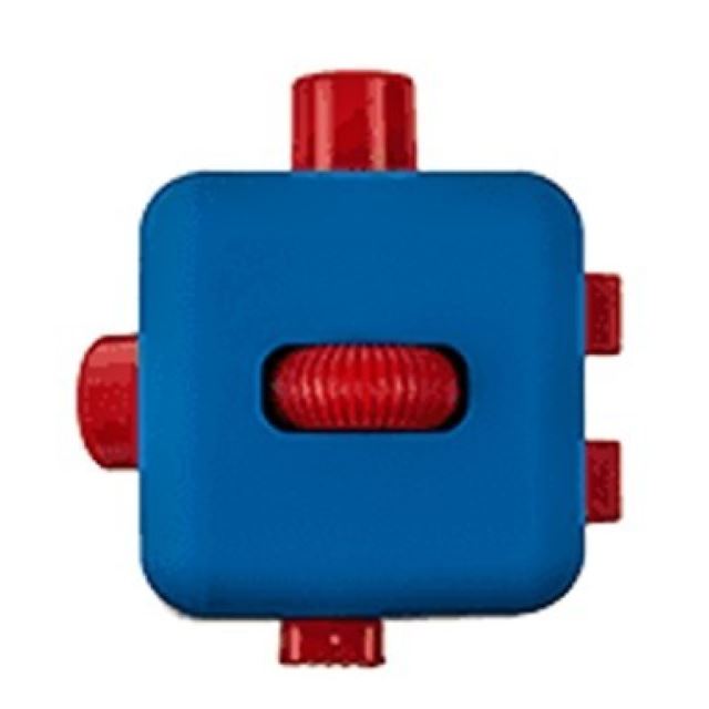 Antistresová kostka Fidget Cube modročervená