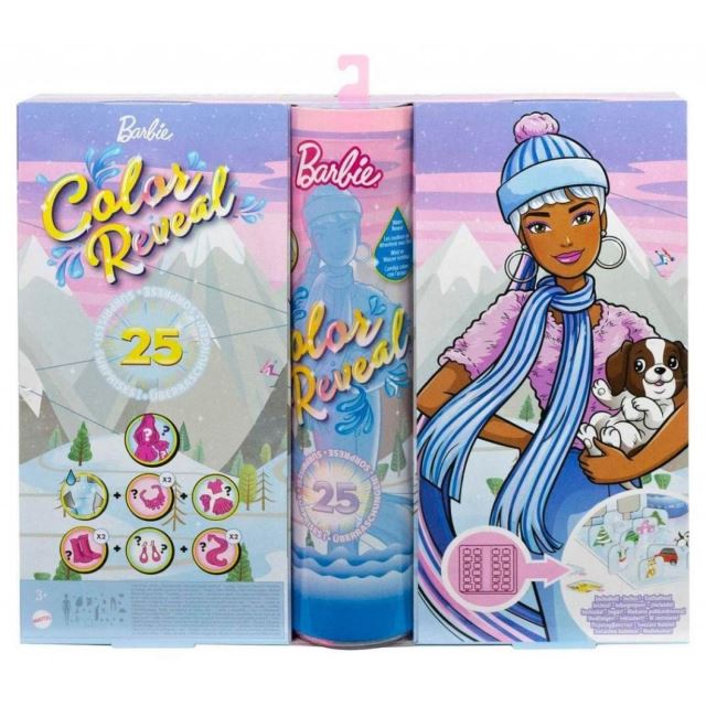 Mattel Adventný kalendár Barbie Color Reveal, HBT74