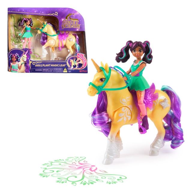 Spin Master Unicorn Academy Ava a jednorožec Leaf svietiaci obrázok