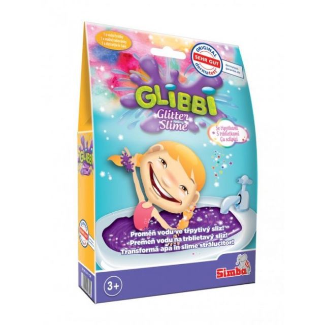 Glibbi Slime Sliz fialový třpytivý