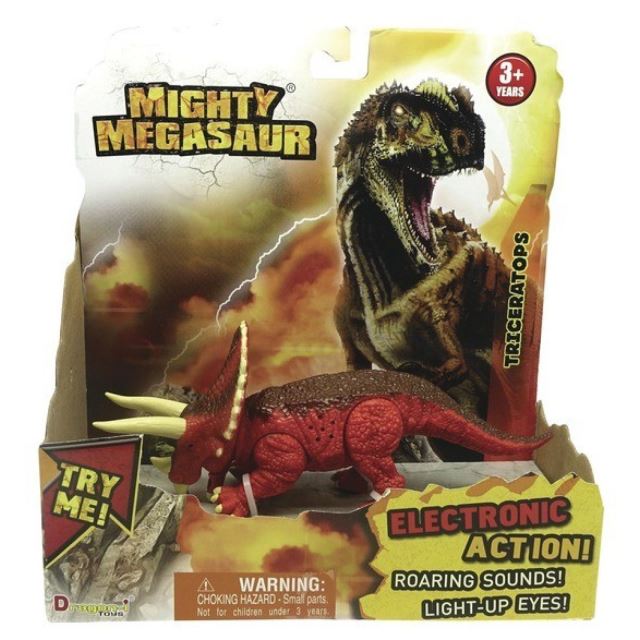 Mighty Megasaur: Dinosaurus Triceratops se světly a zvuky, 20cm