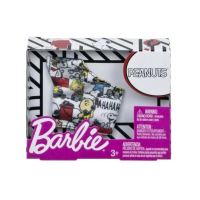 Mattel Barbie PEANUTS Top biely s potlačou, FPW51 (1)