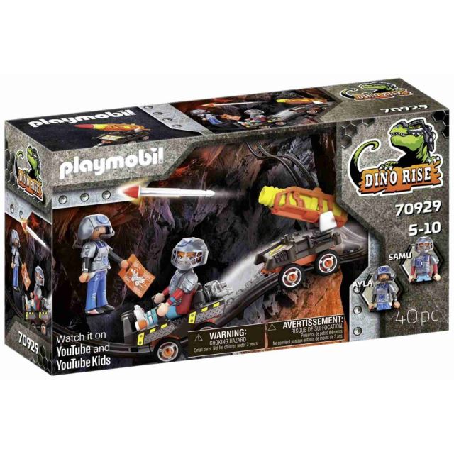 Playmobil 70929 DINO RISE Důlní vozík s raketami