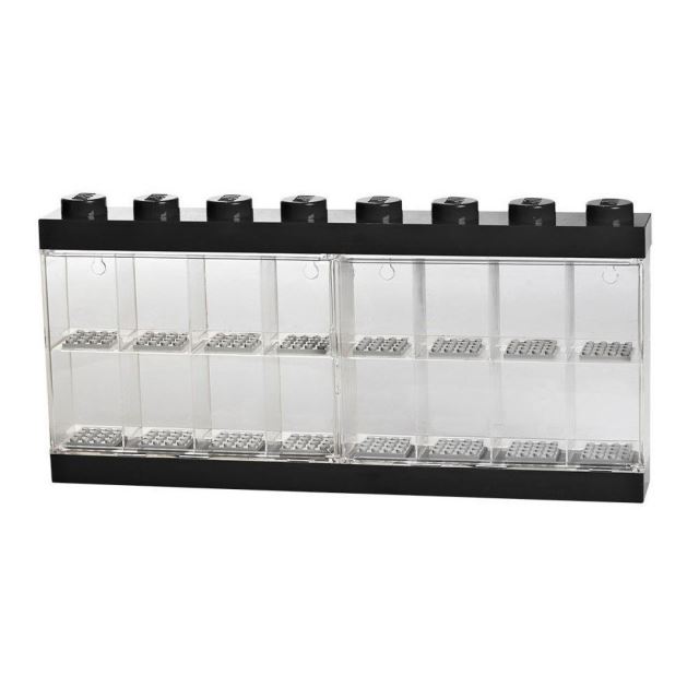 LEGO® vitrínka na 16 minifigurek černá