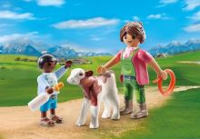 Playmobil 71803 DuoPack Farmárka s dieťaťom a teliatkom (1)