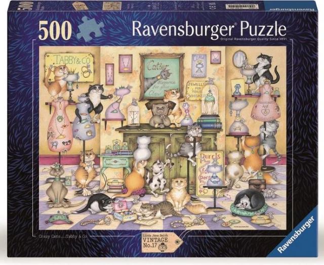 Ravensburger 01451 Puzzle Hrátky rozvádzaných mačiek 500 dielikov