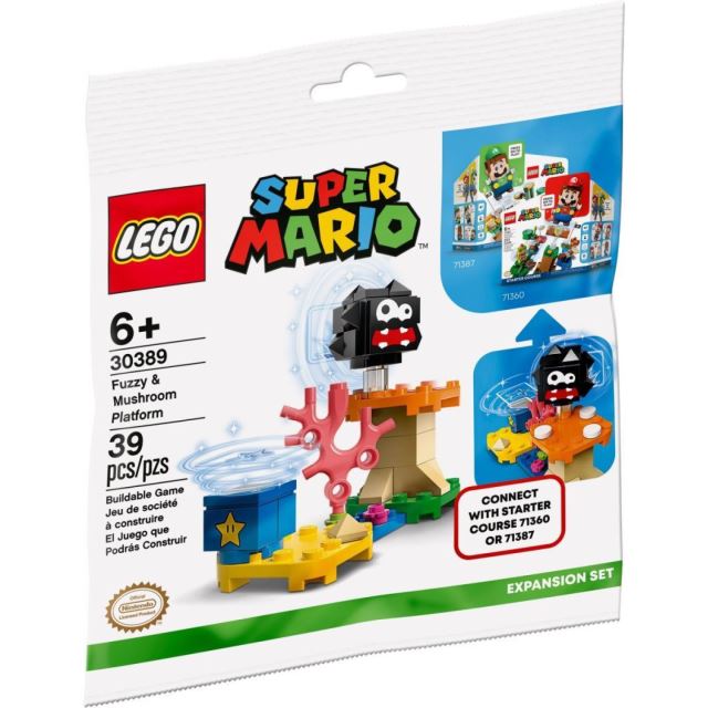 LEGO® Super Mario™ 30389 Fuzzy a Mushroom v akci