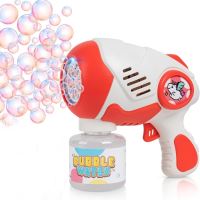 Bublifuk pištoľ so svetelnými efektmi 80 ml červená