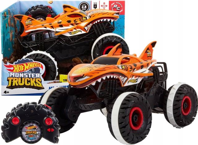 Mattel Hot Wheels R/C Monster Truck 1:15 Tigrie žralok, HGV87