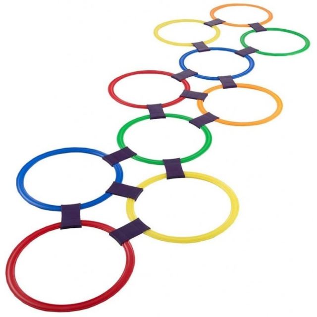 Skákací kruhy barevné 10 ks, průměr 27 cm